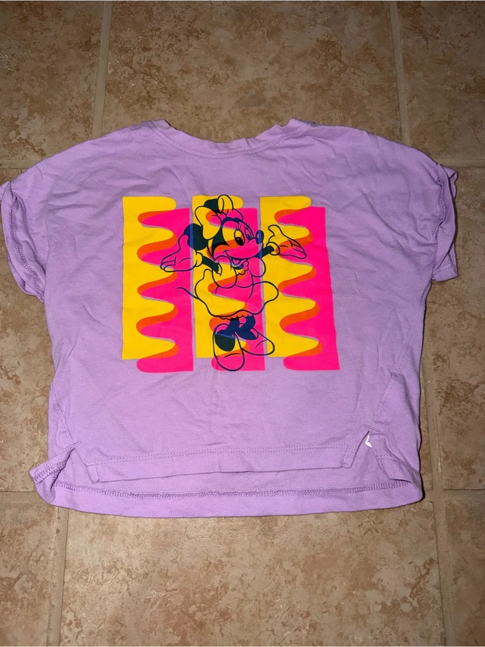Girls' Lavender Minnie Mouse Graphic Tee